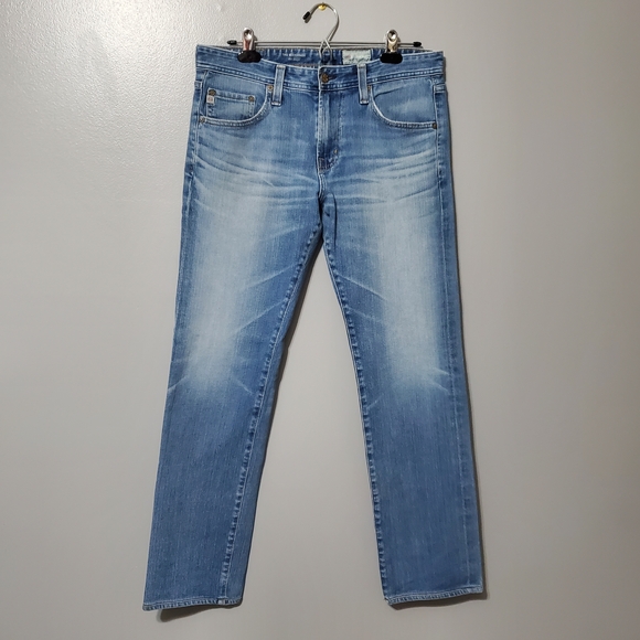 Ag Adriano Goldschmied Denim - Ag Adriano Goldschmied Matchbox Light Blue Slim Straight Jeans Women's Size 31